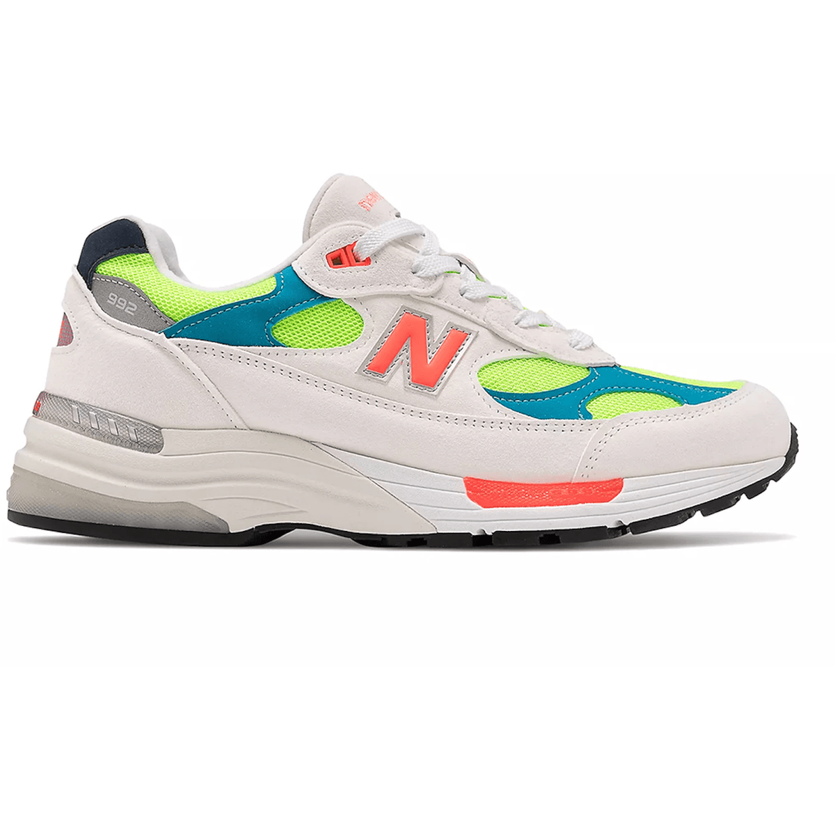 New Balance 992 White Neon Cyan - Sneakerzone
