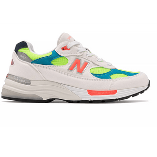 New Balance 992 White Neon Cyan - Sneakerzone