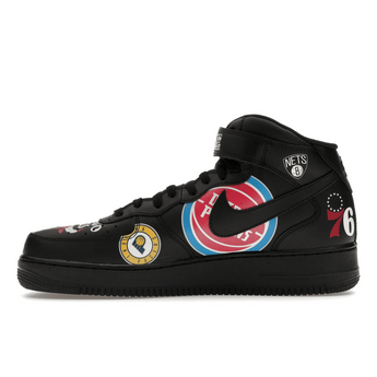 Nike Air Force 1 Mid Supreme NBA Black - Sneakerzone
