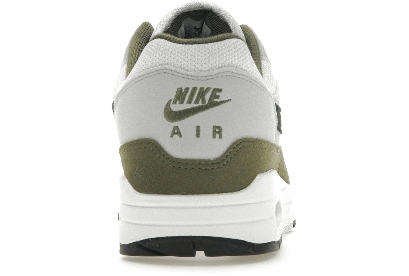 Nike Air Max 1 White Black Medium Olive - Sneakerzone