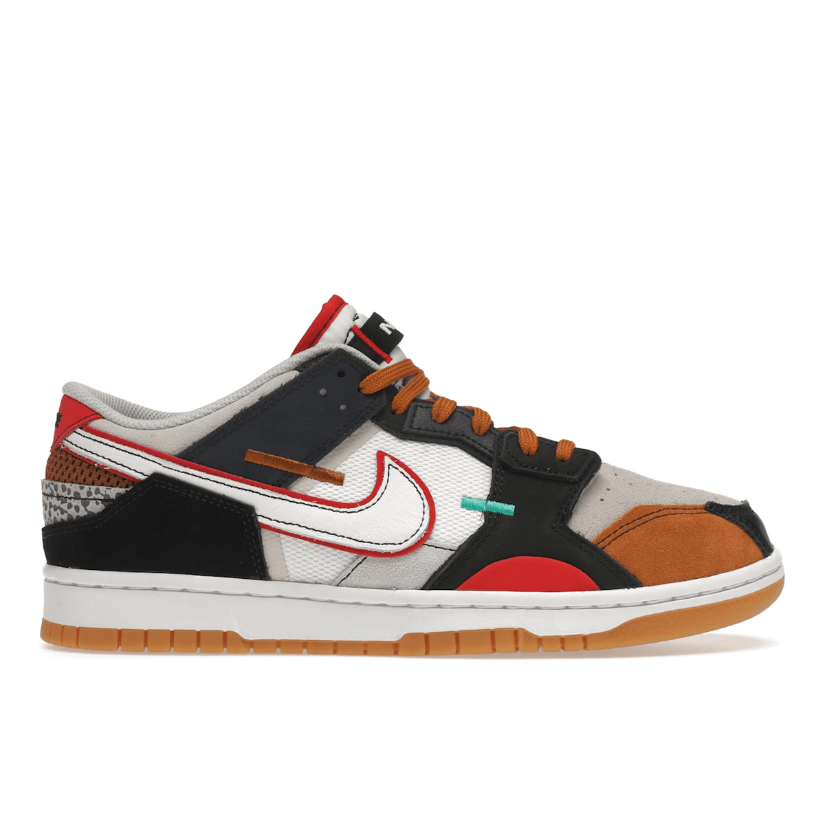 Nike Dunk Low Scrap Black Grey University Red - Sneakerzone