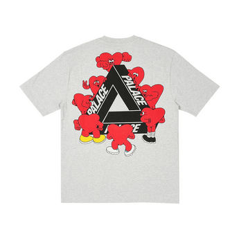 Palace Tri-Hearts T-shirt Grey Marl - Sneakerzone