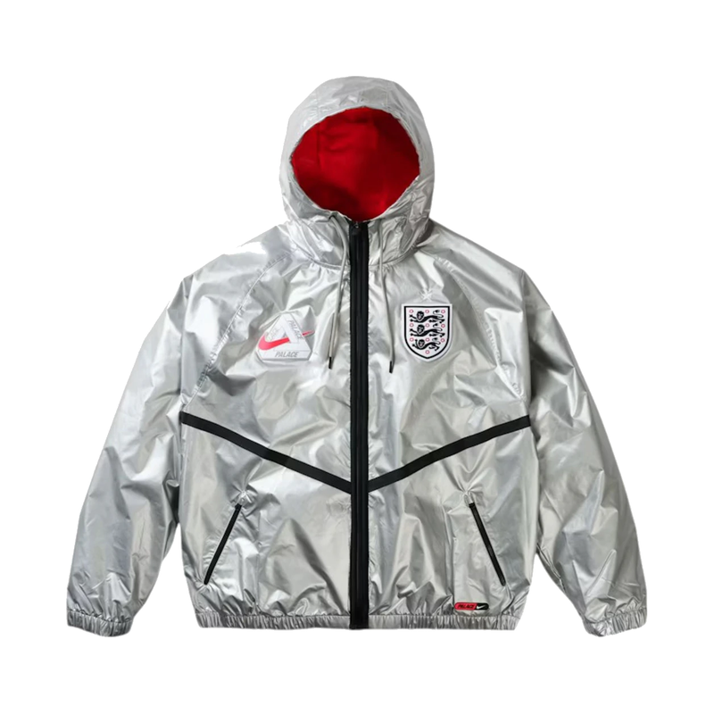 Palace x Nike England Dri-FIT Academy Anthem Jacket Pewter Grey/Bright Crimson/Black product image
