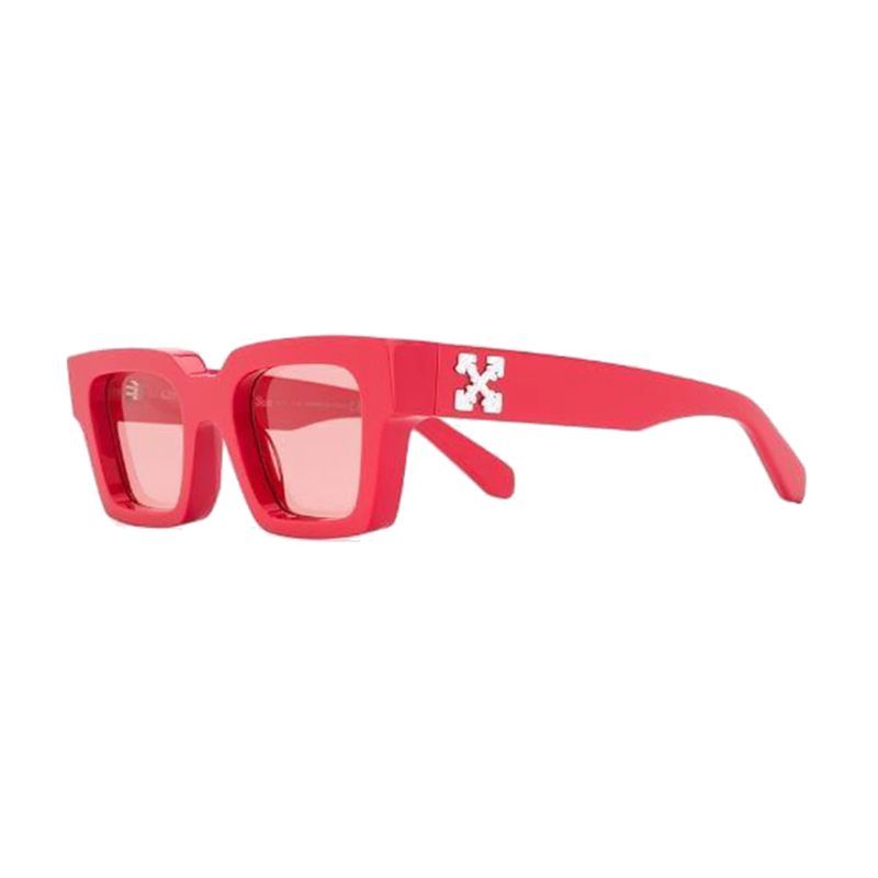 OFF-WHITE Virgil Square Frame Arrows Plaque Sunglasses Red/White/Red Tint product image