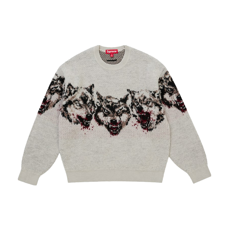 Supreme Wolves Sweater White product image