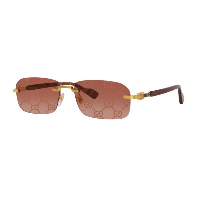 Gucci Square Sunglasses Gold Yellow Red Gradient product image