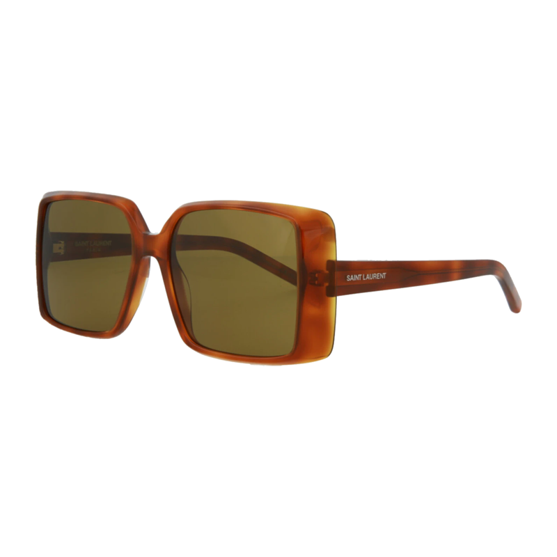 Saint Laurent Square Rectangle Sunglasses Havana/Havana/Brown product image