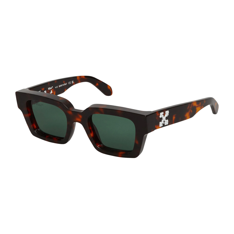 OFF-WHITE Virgil Square Frame Sunglasses Brown Turtleshell/Havana Green product image