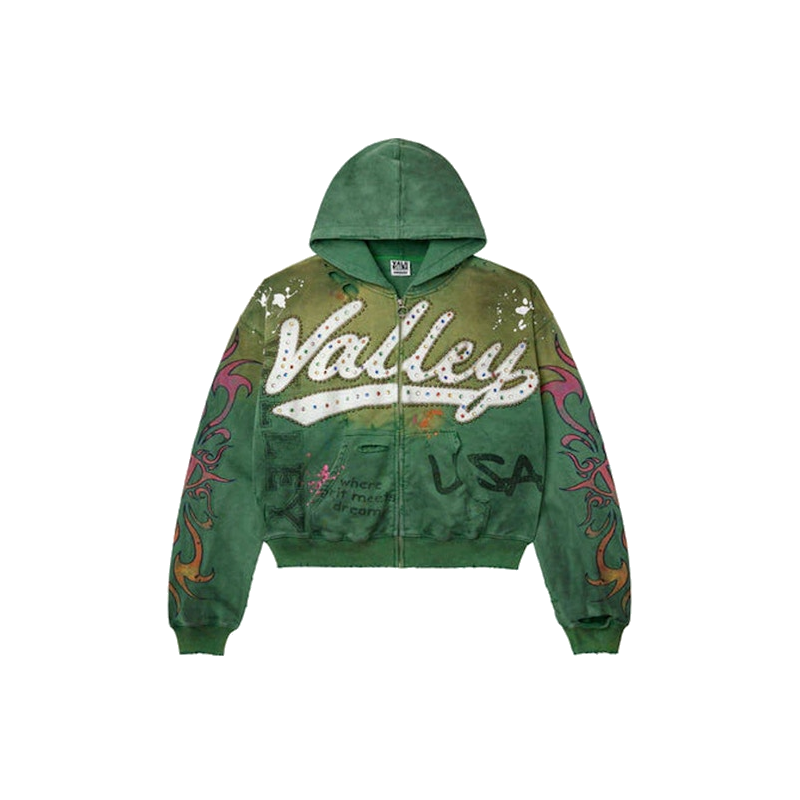 Vale Forever Inferno Zip Up Hoodie Green
