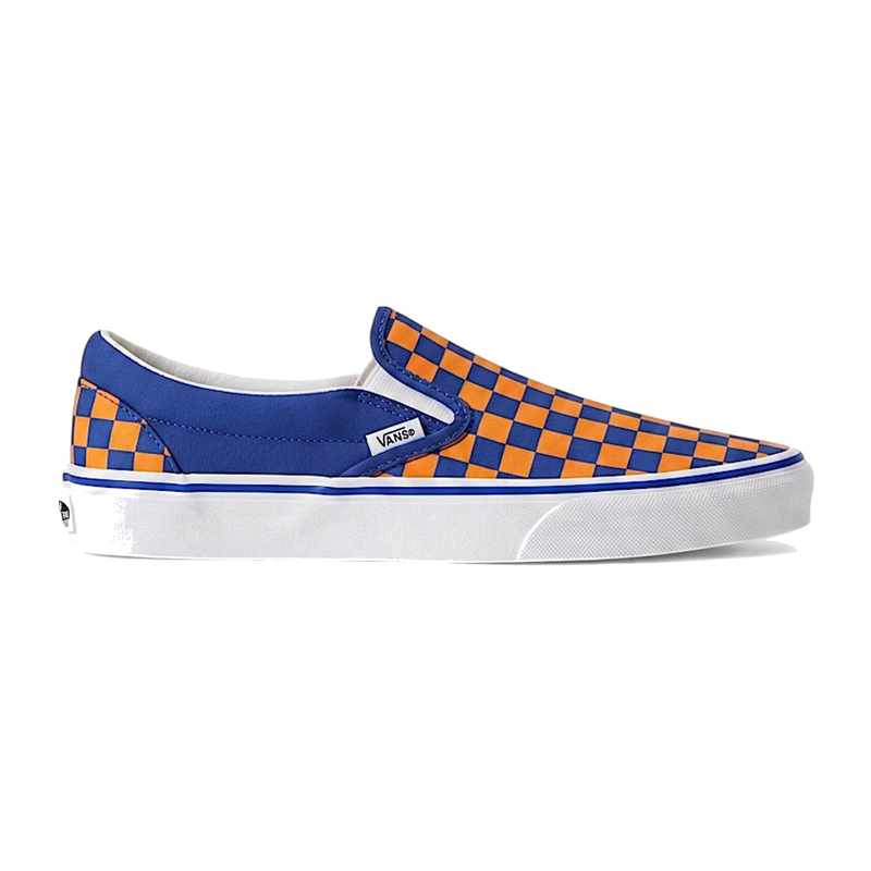 Vans Classic Slip-On Checkerboard Blue Orange product image