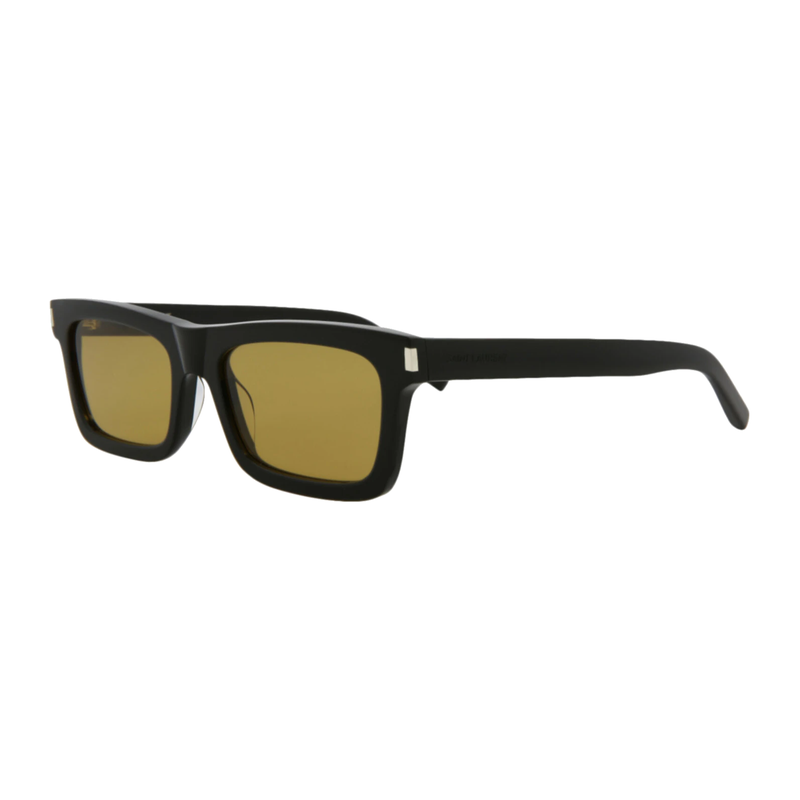 Saint Laurent Square Sunglasses Black/Black/Yellow product image