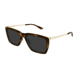 Saint Laurent Square Sunglasses Havana Gold Grey/-Grey