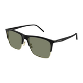 Saint Laurent Square Sunglasses Black Black Green/-Green