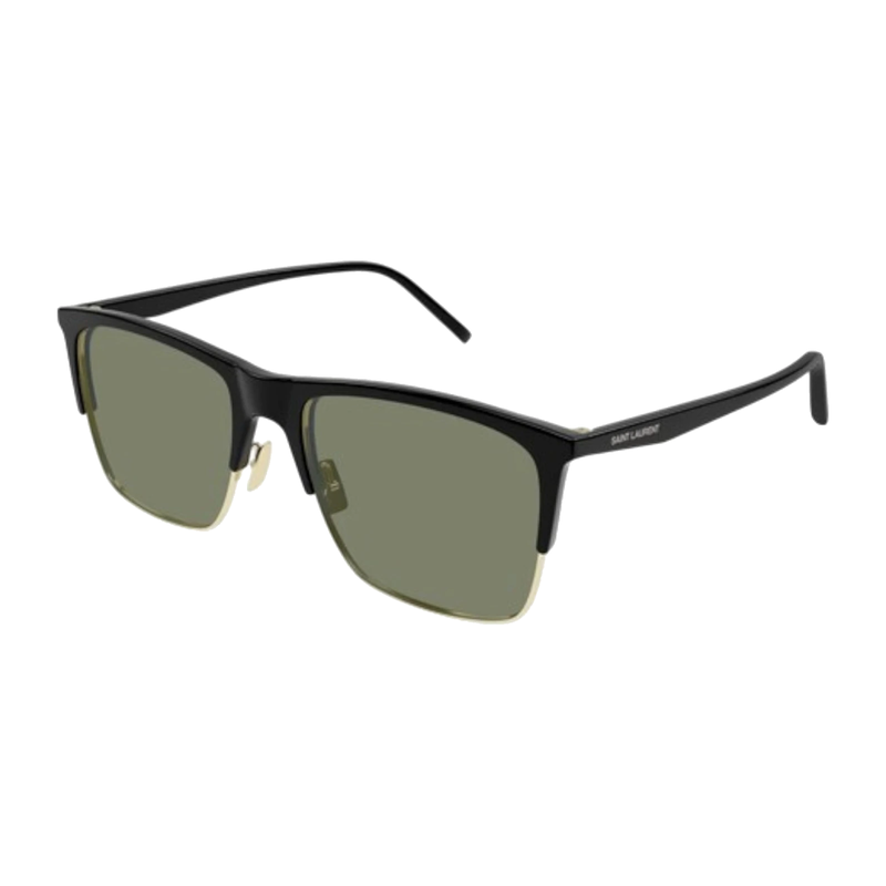 Saint Laurent Square Sunglasses Black Black Green/-Green product image