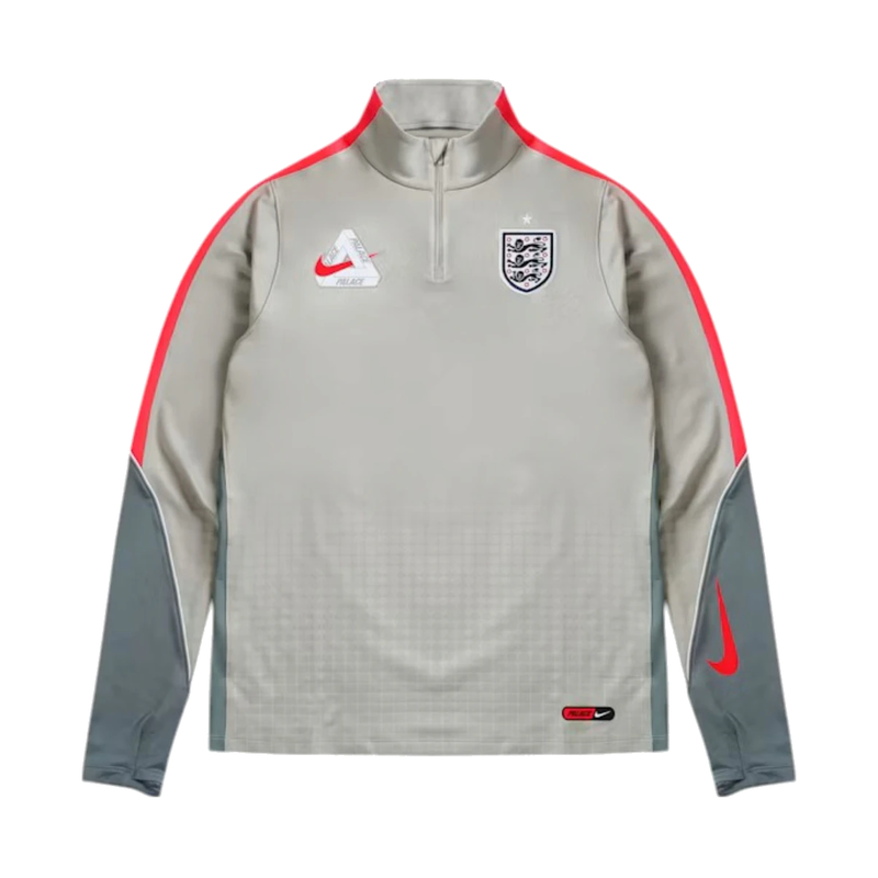 Palace x Nike England Dri-FIT Strike Drill Top Pewter Grey/Cool Grey/Bright Crimson product image
