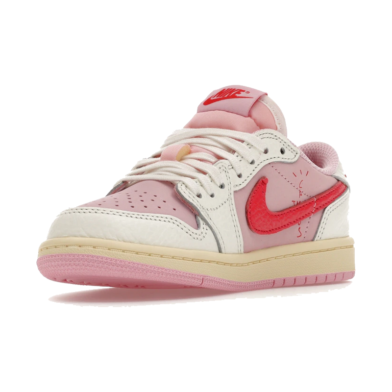 Air Jordan 1 Retro Low OG SP Travis Scott Sail Tropical Pink (PS)