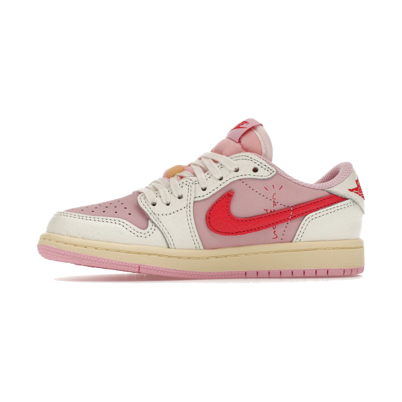 Air Jordan 1 Retro Low OG SP Travis Scott Sail Tropical Pink (PS)