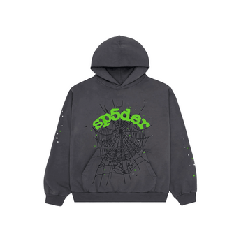 Sp5der Wait Web Hoodie Slate Grey - Sneakerzone