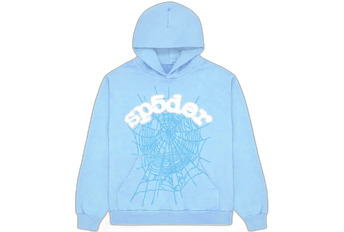 Sp5der Web Hoodie Sky Blue - Sneakerzone