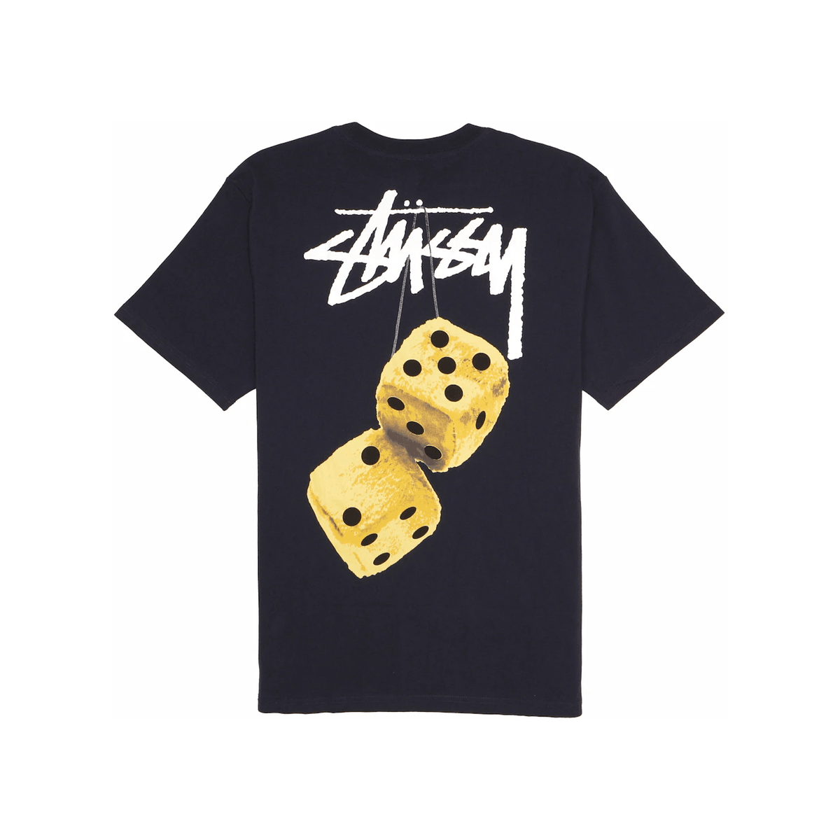 Stüssy Fuzzy Dice Tee Navy - Sneakerzone