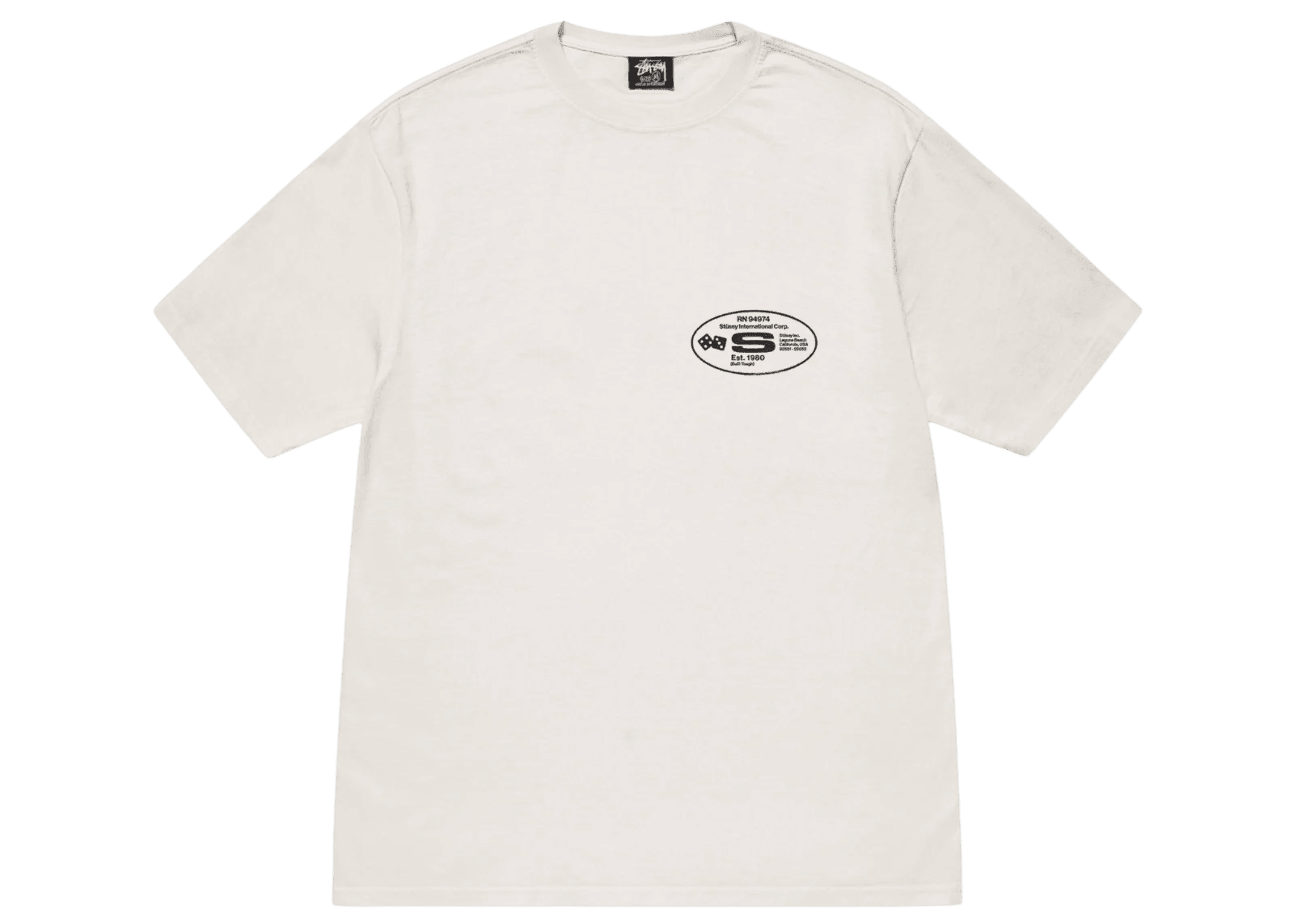 Stussy Oval Corp. T-shirt Pigment Dyed Natural - Sneakerzone