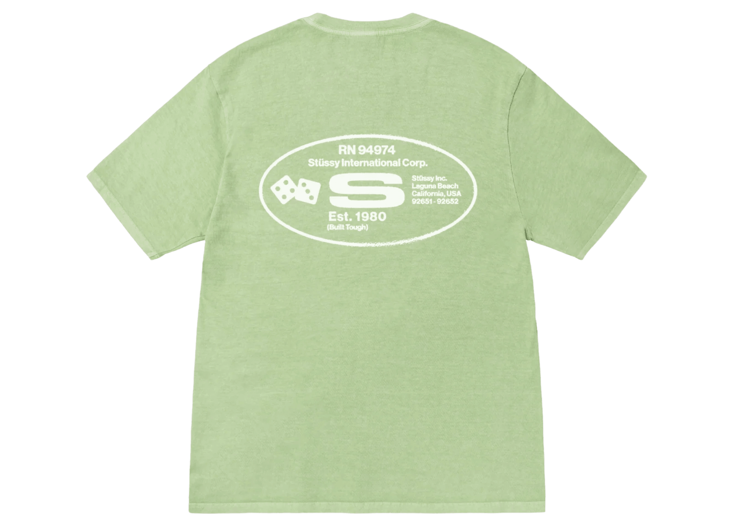 Stüssy Oval Corp. T-shirt Pigment Dyed Sage - Sneakerzone