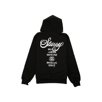 Stussy World Tour Hoodie Black Sneakerzone