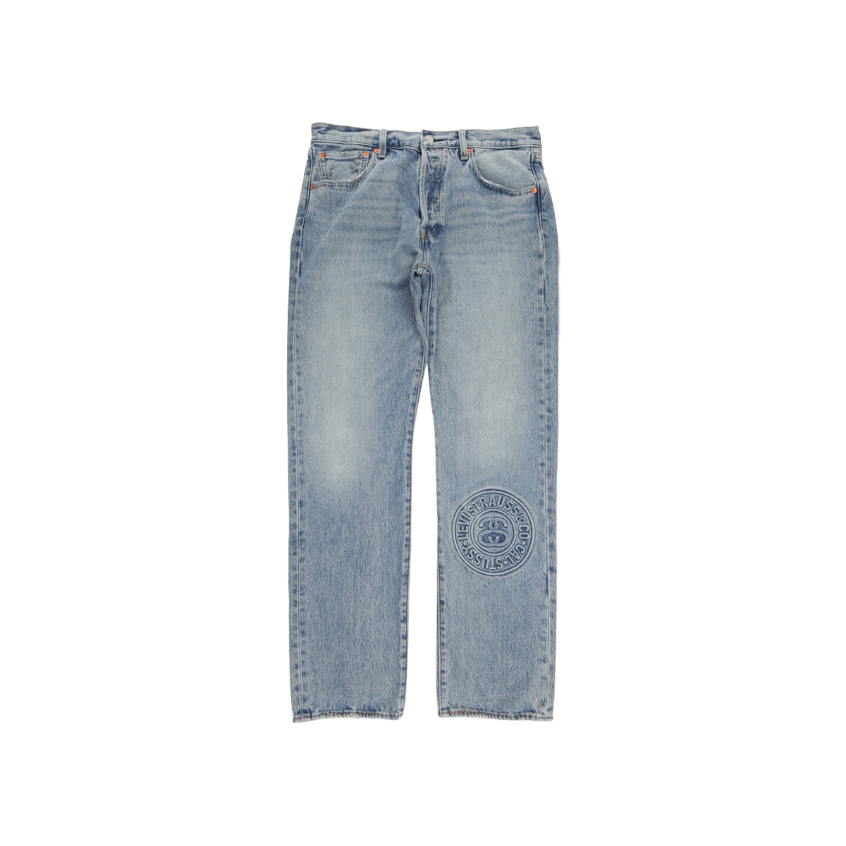 Stüssy x Levi's Embossed 501 Jeans Stussy Rugged-Blue - Sneakerzone