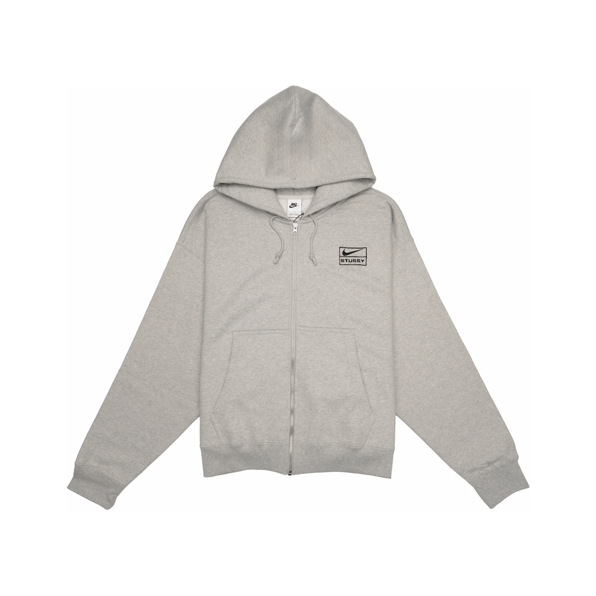 Stussy x Nike Fleece Zip Hoodie Grey Heather - Sneakerzone Stussy x Nike Fleece Zip Hoodie Grey Heather - Sneakerzone