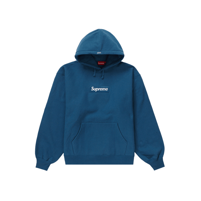 Supreme Box Logo Hooded Sweatshirt Blue product image