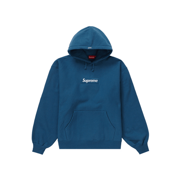 Supreme Box Logo Hooded Sweatshirt Blue - Sneakerzone