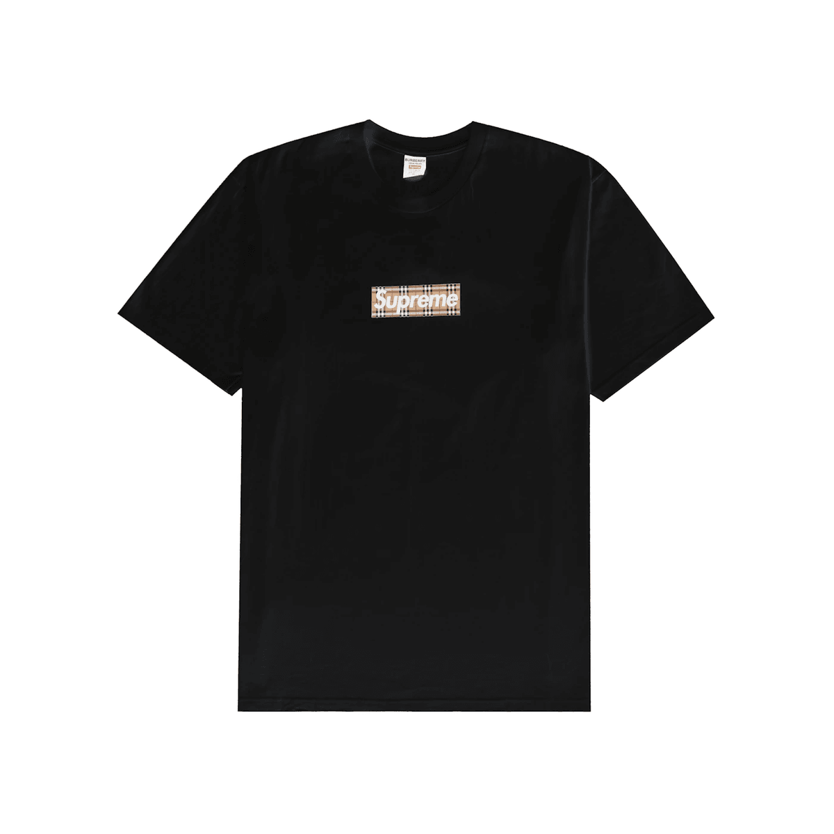 Supreme Burberry Box Logo Tee Black - Sneakerzone