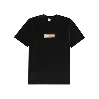 Supreme Burberry Box Logo Tee Black - Sneakerzone