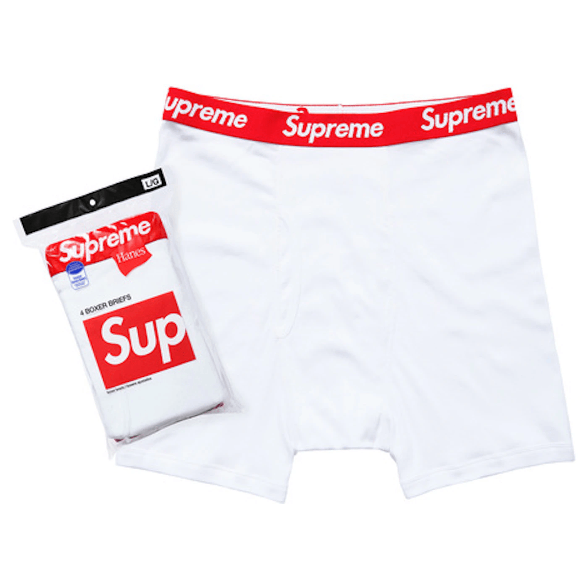 Supreme Hanes Boxer Briefs White - Sneakerzone