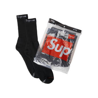 Supreme Hanes Socks Black - Sneakerzone