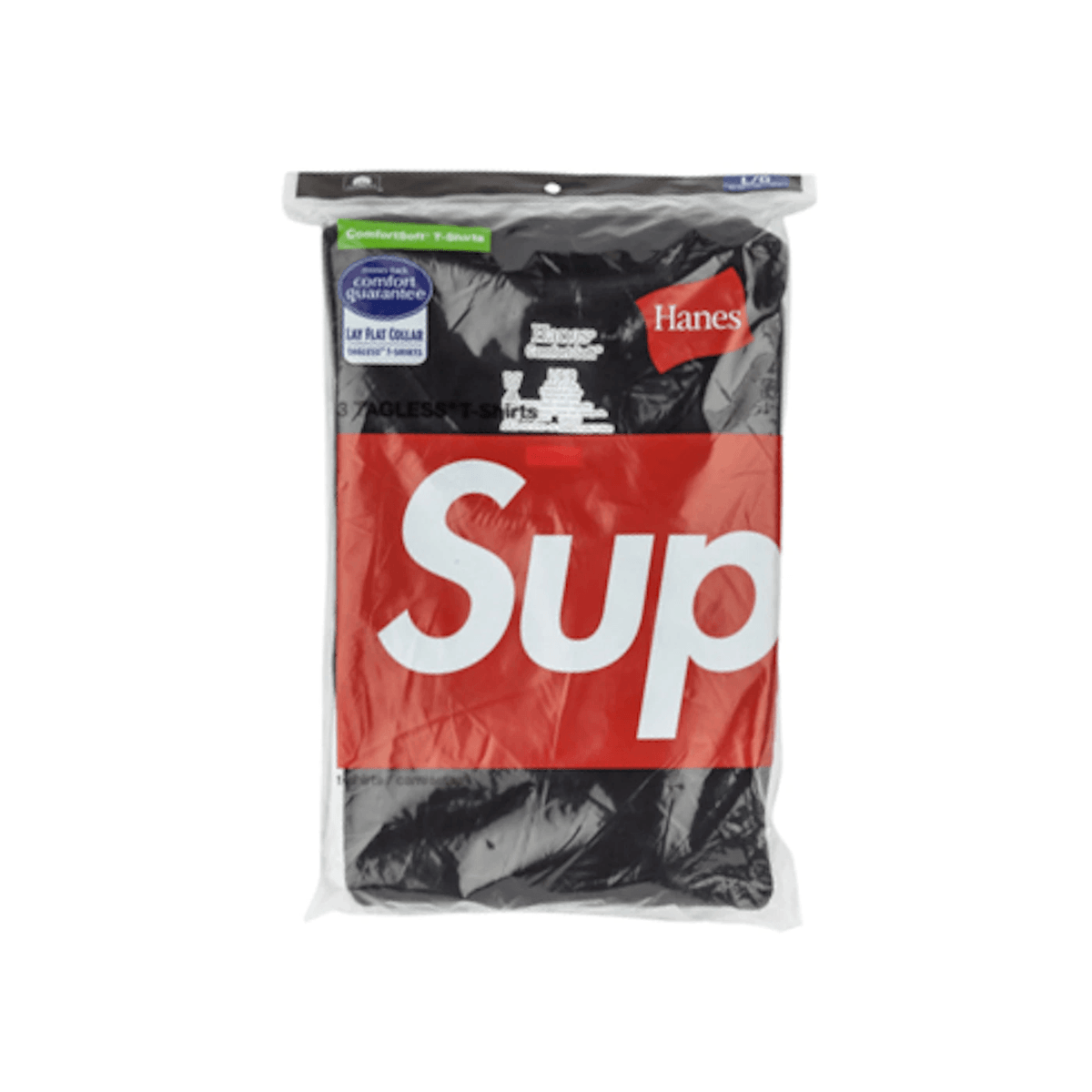Supreme Hanes Tagless Tees Black - Sneakerzone