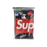 Supreme Hanes Tagless Tees Black - Sneakerzone