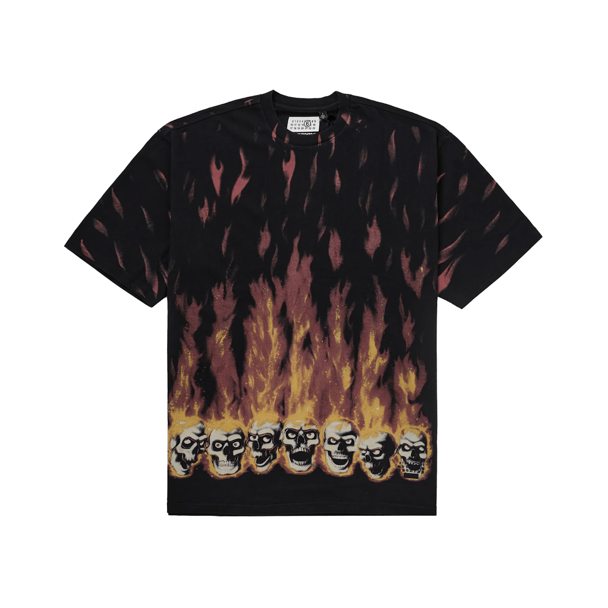 Supreme MM6 Maison Margiela Liquid Blue Oversized Tee Black - Sneakerzone
