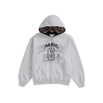 Supreme MM6 Maison Margiela Zip Up Hooded Sweatshirt Ash Grey - Sneakerzone