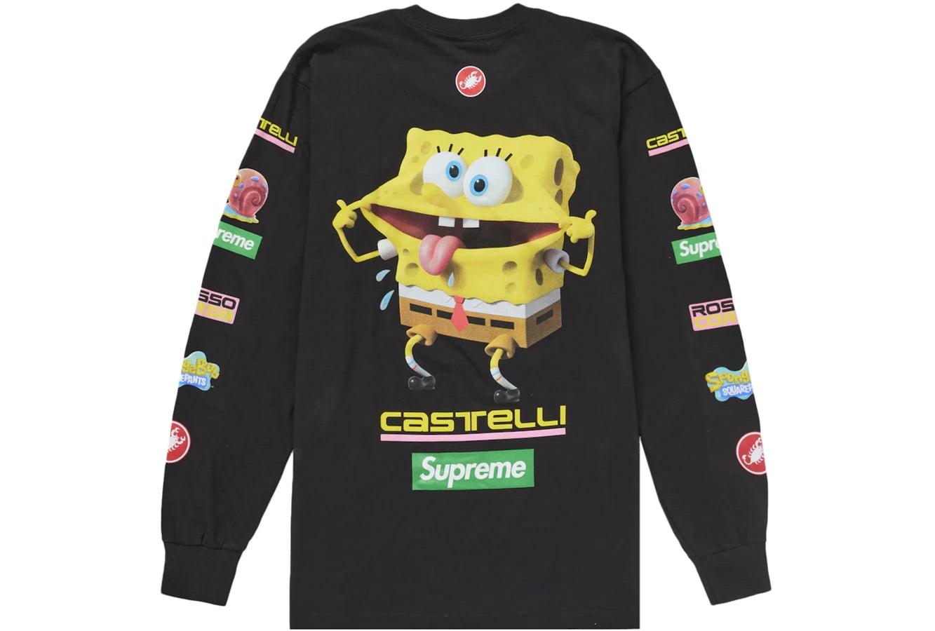 Supreme SpongeBob/Castelli Racing L/S Tee Black - Sneakerzone