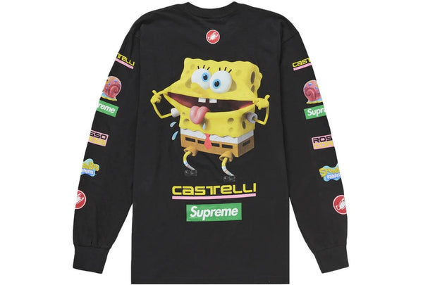 Supreme × SpongeBob Castelli Racing L/S Supreme SpongeBob SquarePants Castelli Racing L S Tee (SS25
