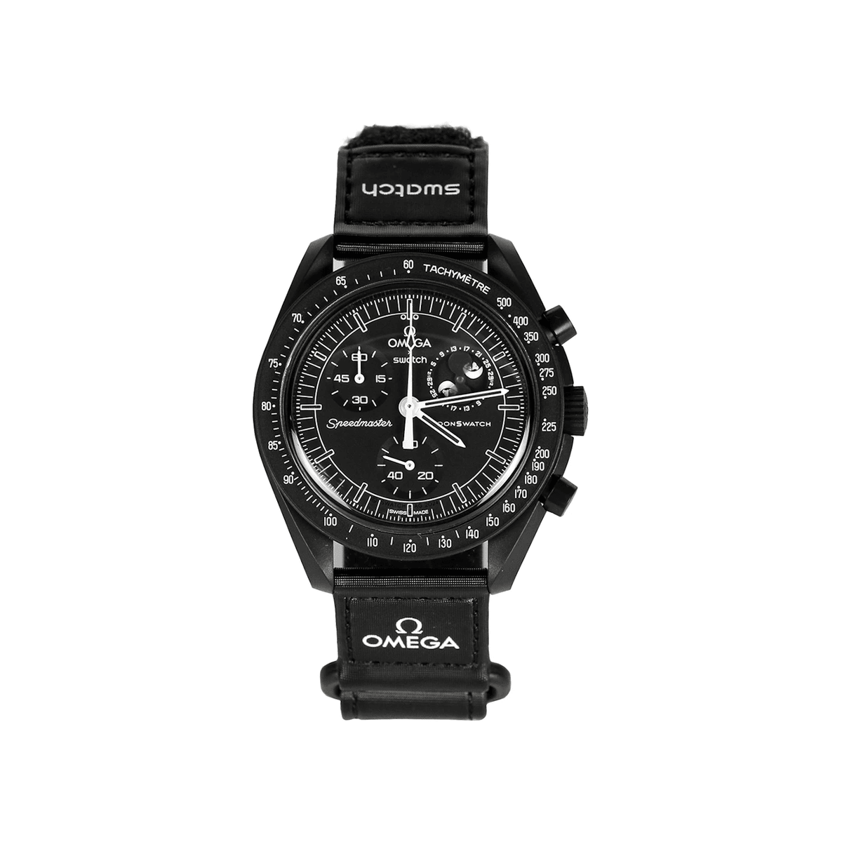 Swatch x Omega Bioceramic Moonswatch Mission To Moonphase Snoopy Black - Sneakerzone