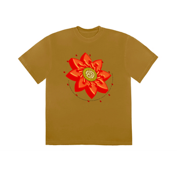 Travis Scott Cactus Jack Flower T-shirt Gold - Sneakerzone