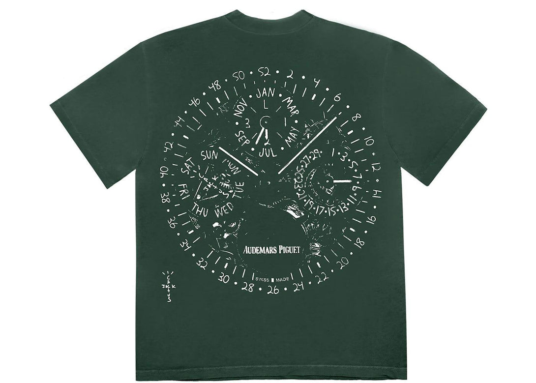 Travis Scott CJ x Audemars Piguet Watch Face Tee Green - Sneakerzone