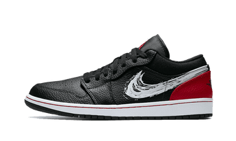 Air Jordan 1 Low Brushstroke Black - Sneakerzone