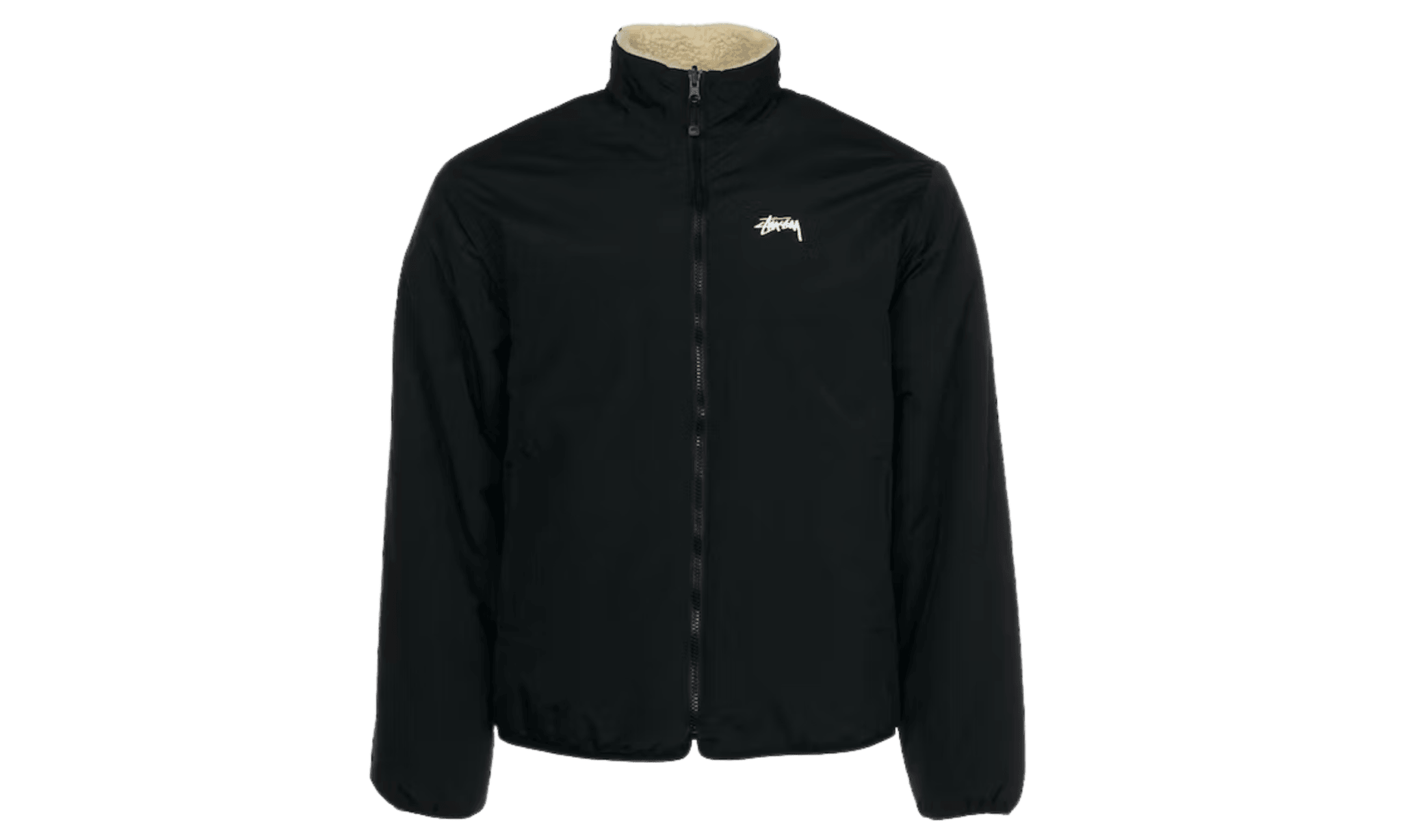 Stussy 8 Ball Sherpa Reversible Jacket Natural - Sneakerzone