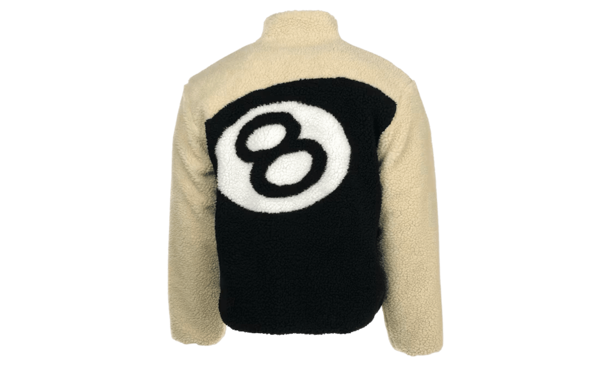 Stussy 8 Ball Sherpa Reversible Jacket Natural - Sneakerzone