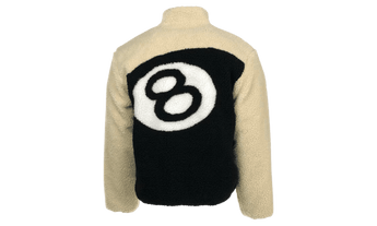 Stussy 8 Ball Sherpa Reversible Jacket Natural - Sneakerzone