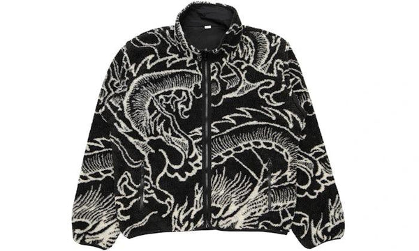 Stüssy Dragon Sherpa Jacket Black - Sneakerzone