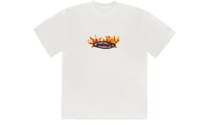 Travis Scott Cactus Jack Flame T-shirt Cream - Sneakerzone